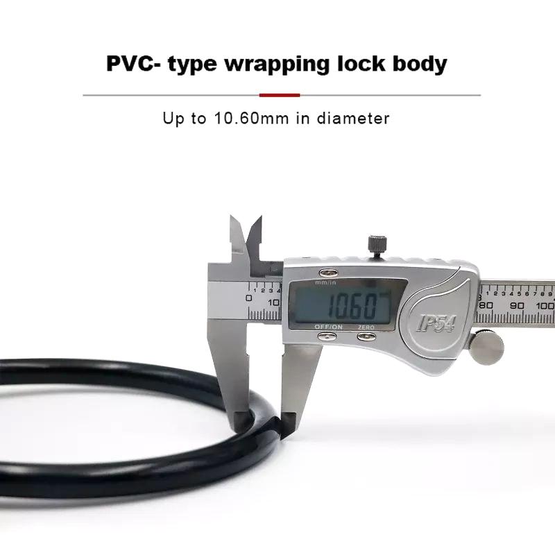 Bicycle Combination Cable Lock 4 Digit, Anti-Theft Alloy Steel Lock for Mtb Road Bike Security