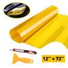 1/2set Yellow Tint Film Car Headlights Tail Lights Cover Car Vinyl Wrap 30cm X 1