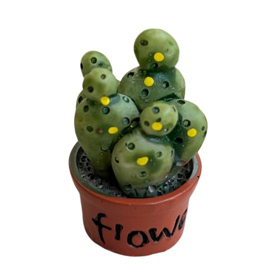 Cartoon Potted Cactus Fridge Magnet Resin 3D Mini Potted Plants Refrigerator Magnet Kitchen Home Office Decoration