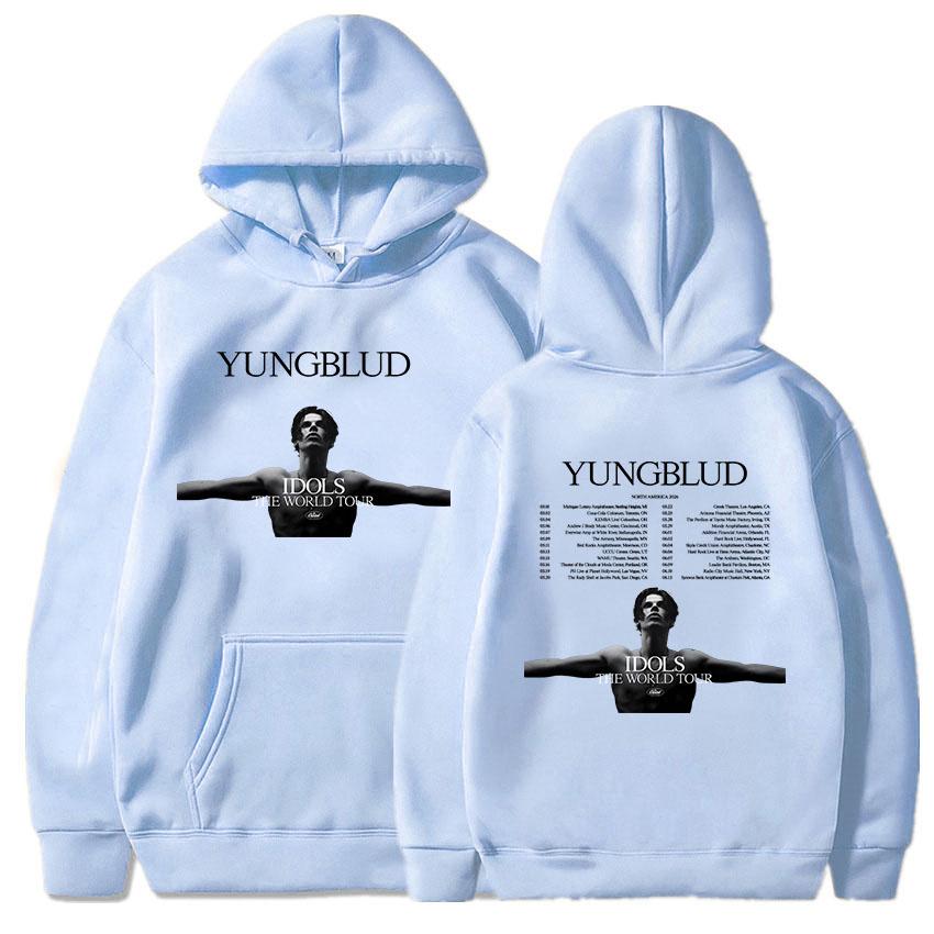 Yungblud 2026 North American Hoodies Idols The World Tour Graphic Print Sweatshirts Long Sleeve Winter Hooded Pullovers Tops