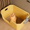 Extra Large Semi-Enclosed Splash-Proof Cat Litter Box for Maine Coons