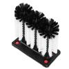 3 Head Cup Brush Removable Efficient Cleaning Glass Washer Brush with Suction Base for Bar Long Leg