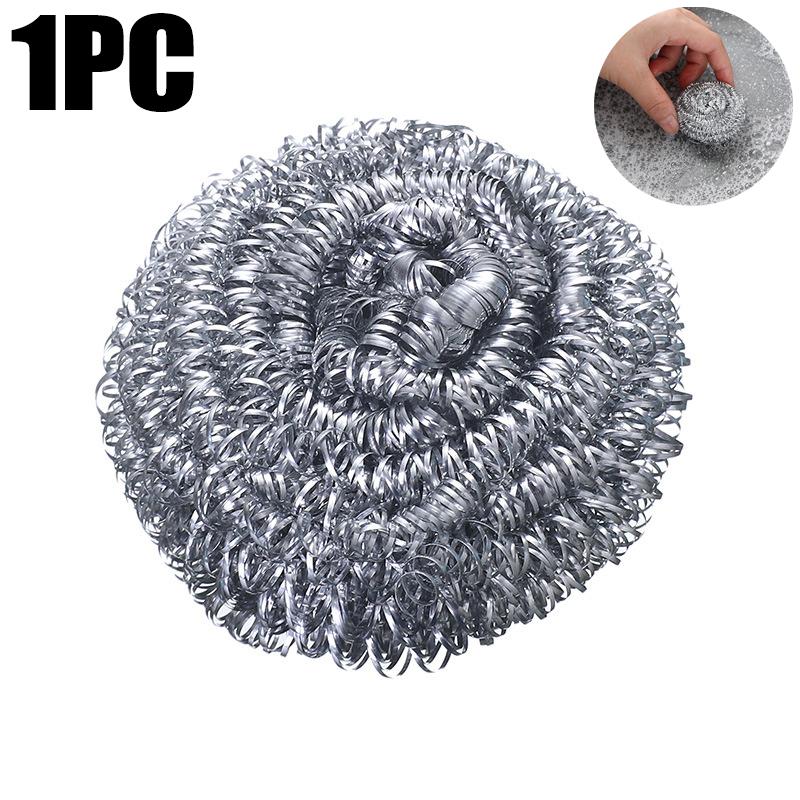 Brosses à billes de nettoyage en fil d'acier Produits de nettoyage ménagers Éponges à vaisselle avec fil Ustensiles de cuisine Élimine la rouille et les brûlures