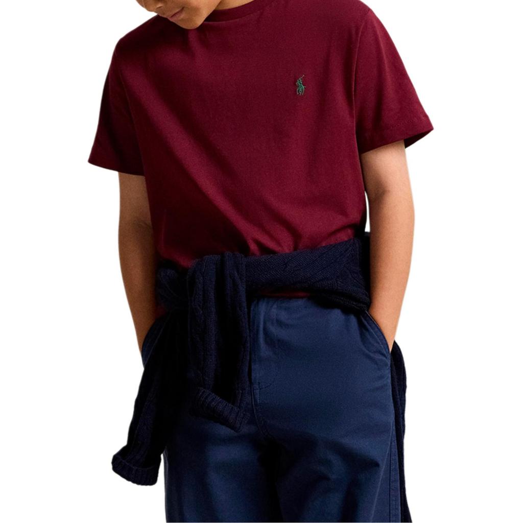 Polo Ralph Lauren Embroidered Pattern Round Neck Short Sleeve T-Shirt Kids Tops 323832904-200