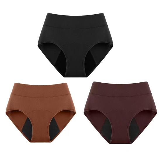 Absorbent Period Underwear for Women Heavy Flow Menstrual Postpartum Panties Ladies Leakproof Washable Briefs