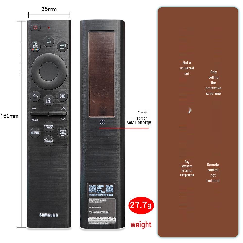

Samsung Remote Control Case BN59-01385A: Solar TV Anti-Fall, Dustproof, Thickened Soft Silicone 16x3.5x1.1cm