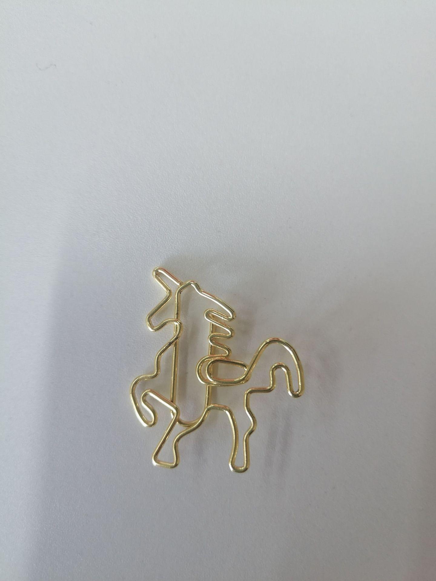 

Golden Animal Cat Dog Rabbit Paper Clips Metal Boxed Paperclip Student Office Supplies Gift Accessories For School Desk Supplies
