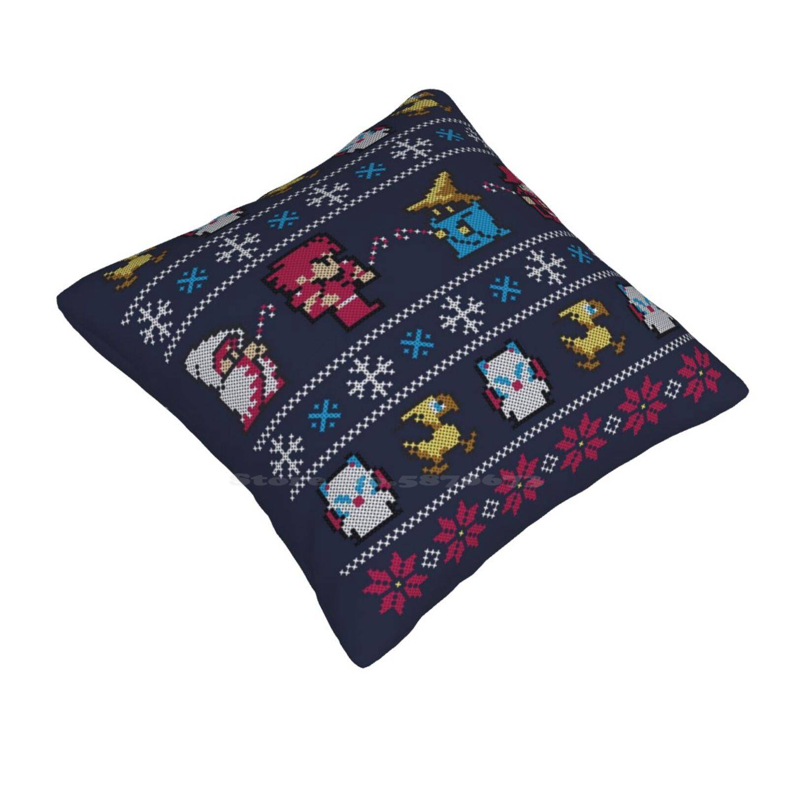 Зимняя Фантазия Домашний Диван Автомобиль Подушка для Талии Наволочка Видеоигры Видеоигра Гейминг Геймер Старая Школа Видеоигра Final Fantasy 8Бит 30cmx30cm