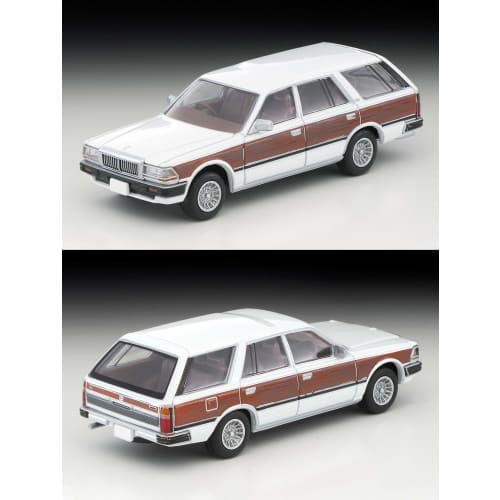 TOMYTEC Tomica Limited Vintage Neo 1/64 Scale LV-N209c Nissan Cedric Wagon V20E GL Custom Specification White/Wood Grain Finished Model