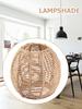 Simulated Rattan Lamp Cover Vintage Ceiling Light Cover Handmade Woven Lamp Shade for Living Room Bedroom Hotel Restaurant
