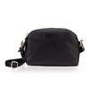 Noora Black Leather Mini Crossbody Sling Bag for Girls and Women & Double Zip Closure with Adjustable Straps