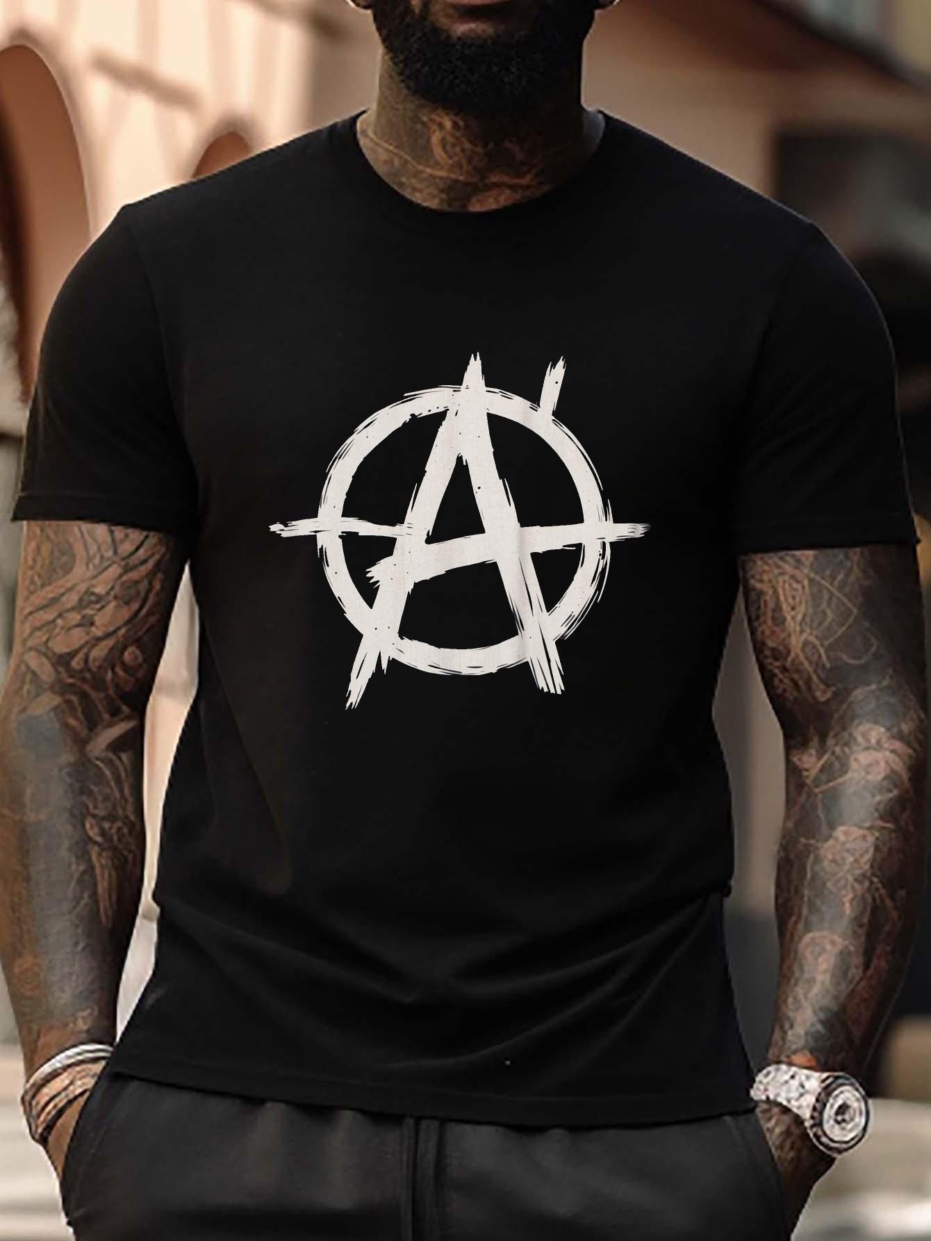 

Plus Size T-shirt - Hand-Drawn Anarchy Symbol Graphic S