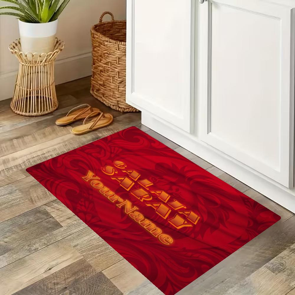 Galatasaray1 Personalized Name Kitchen Carpet Nonslip Floor Mat Ideal Entryway Door Mat Laundry Room Bathroom Foot Mat