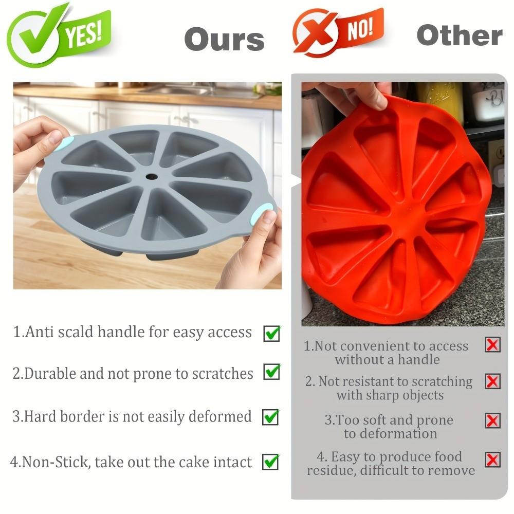 Creative Food Grade Silicone Baking Pan 8 Grids Oven Safe Cake Baking Mold  Home Baking