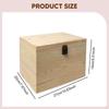 Unfinished Wooden Box Keepsake Multipurpose Jewelry Organizer with Hinged Lid for DIY Party
