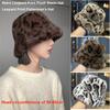 Leopard Print Fisherman's Hat British Autumn Winter Warm Hat  for Daily Wear