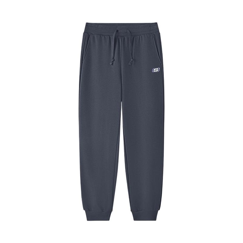Skechers Solid Color Mid-Rise Knitted Sports Pants Women bottoms L325W116-026R M