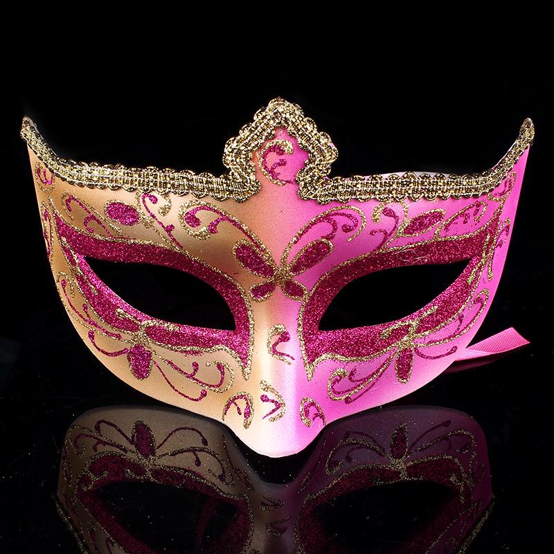 2025 New Creative Makeup Ball Lace Plastic Mask Party Beauty Half Face Lady Wearing Face Mask Birthday Party