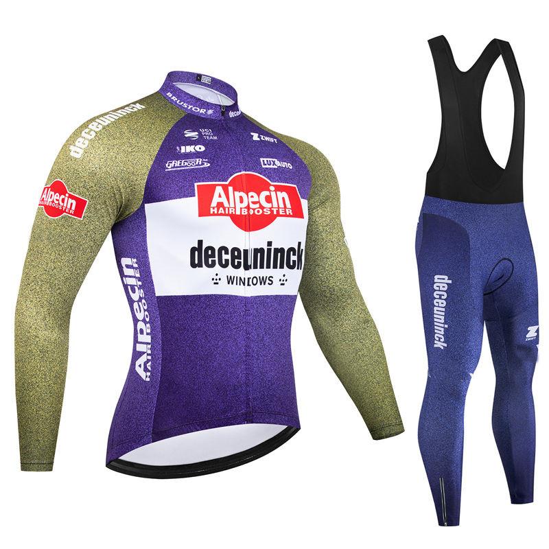 2026 Alpecin Team Atmungsaktives Langarm Herren Radtrikot Set MTB Fahrradbekleidung Herbst Fahrradkleidung Maillot Ropa Ciclismo