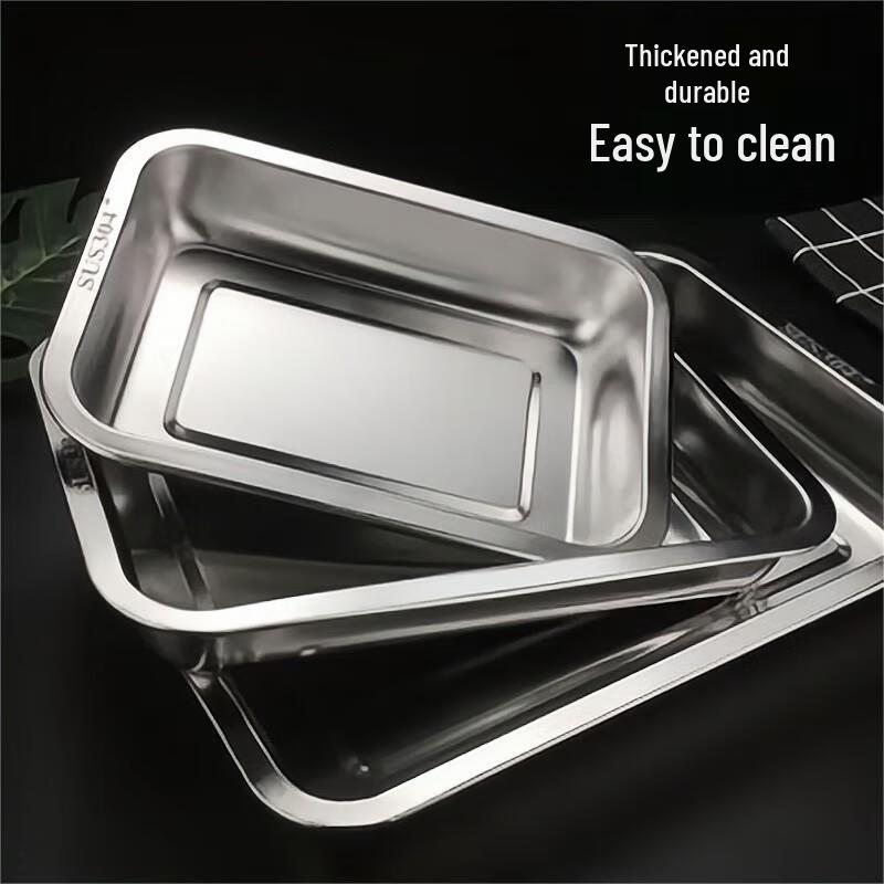 Minai 304 Edelstahl Rechteckiges Flaches Tablett