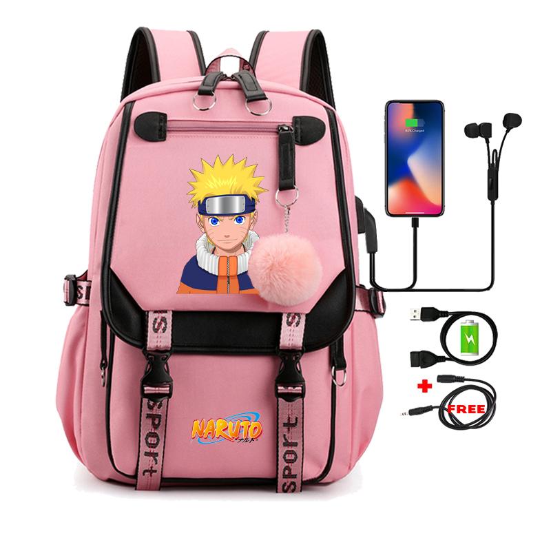 Anime Backpack for Teen Student Schoolbag Men Women Leisure Usb Travel Bag Boy Girl Back To School Backpack Rucksack