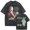 Washed Rapper Frank Vintage Oversized T Shirts Men Ocean Hip Hop Trend T Shirt Blond Pop Music Tshirts Male Fashion Streetwear