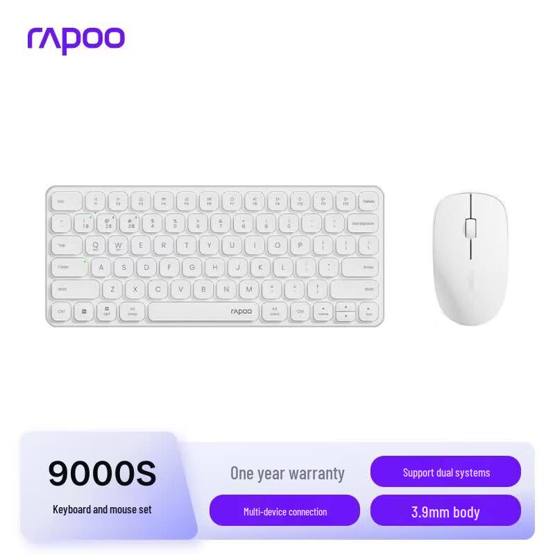 Rapoo 9000S Ultra-slim Multi-mode Wireless Keyboard and Mouse Combo
