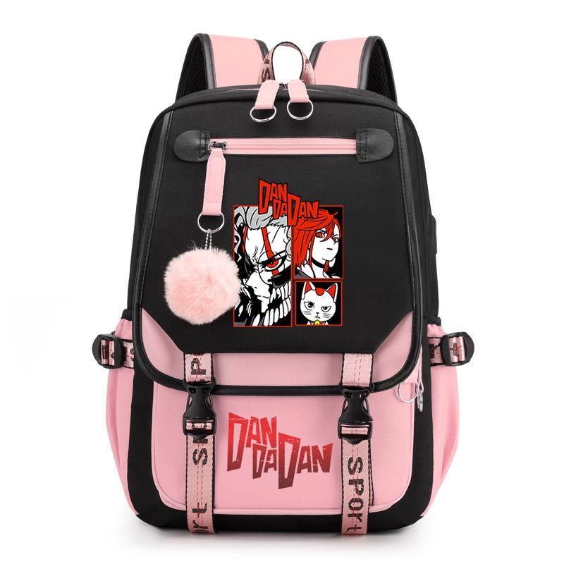 The New Dandadan Bold Party Surrounding Printing Trend Junior High School Students Large-capacity Leisure Schoolbag