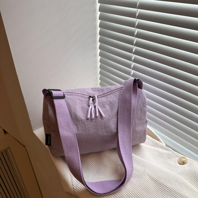 

Casual nylon bag women s shoulder bag fashionable large capacity new underarm bag niche simple messenger bag wholesale фиолетовый
