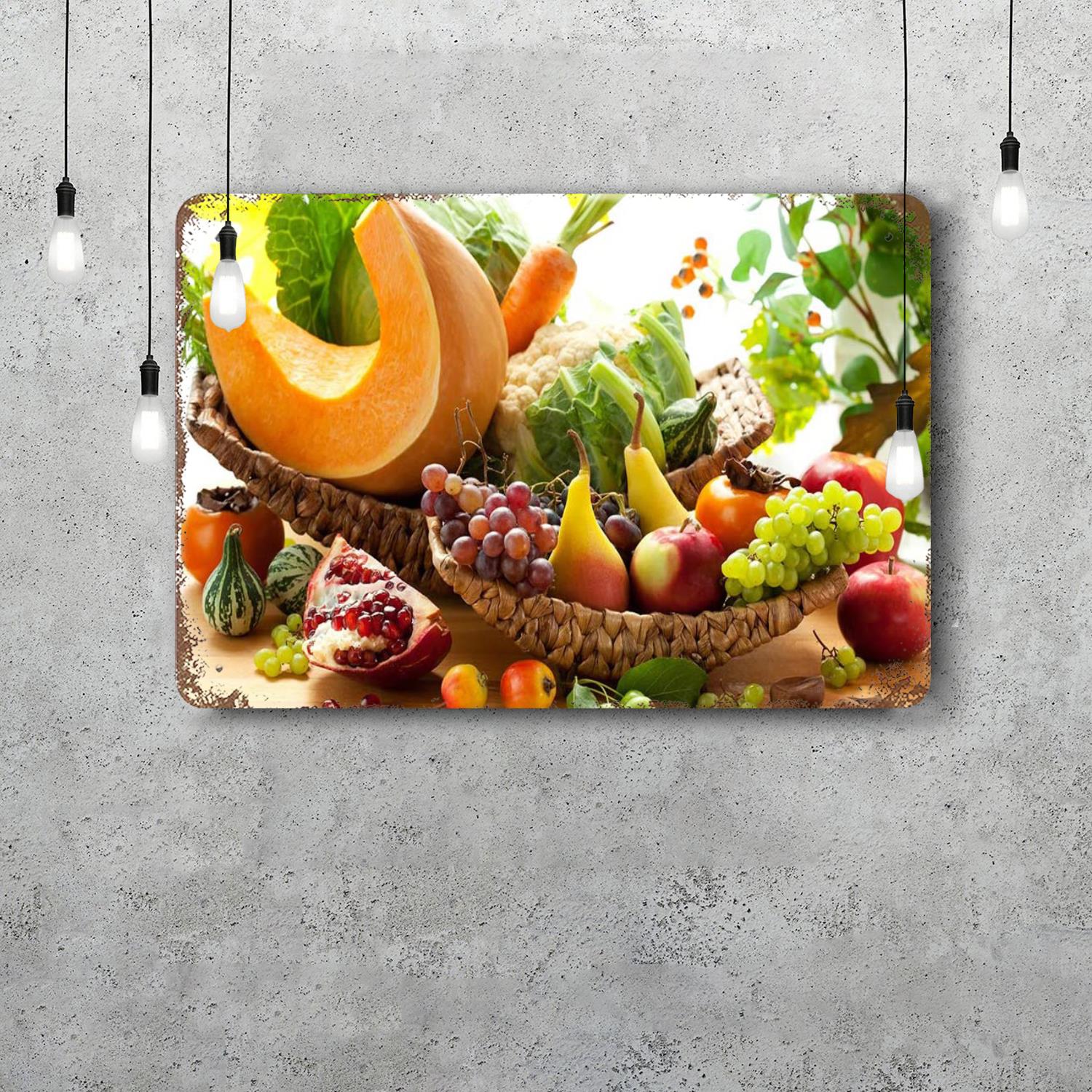 

fruit Metal Signs wall decor Vintage Tin Signs Captain Metal Poster Decor for Bar Pub Club Wall Decoration 20x30cm（7.8x11.8inch）