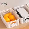 6Pcs Plastic Storage Baskets with Lid Handle Design Large Capacity Stackable Storage Container Organizer Bins
