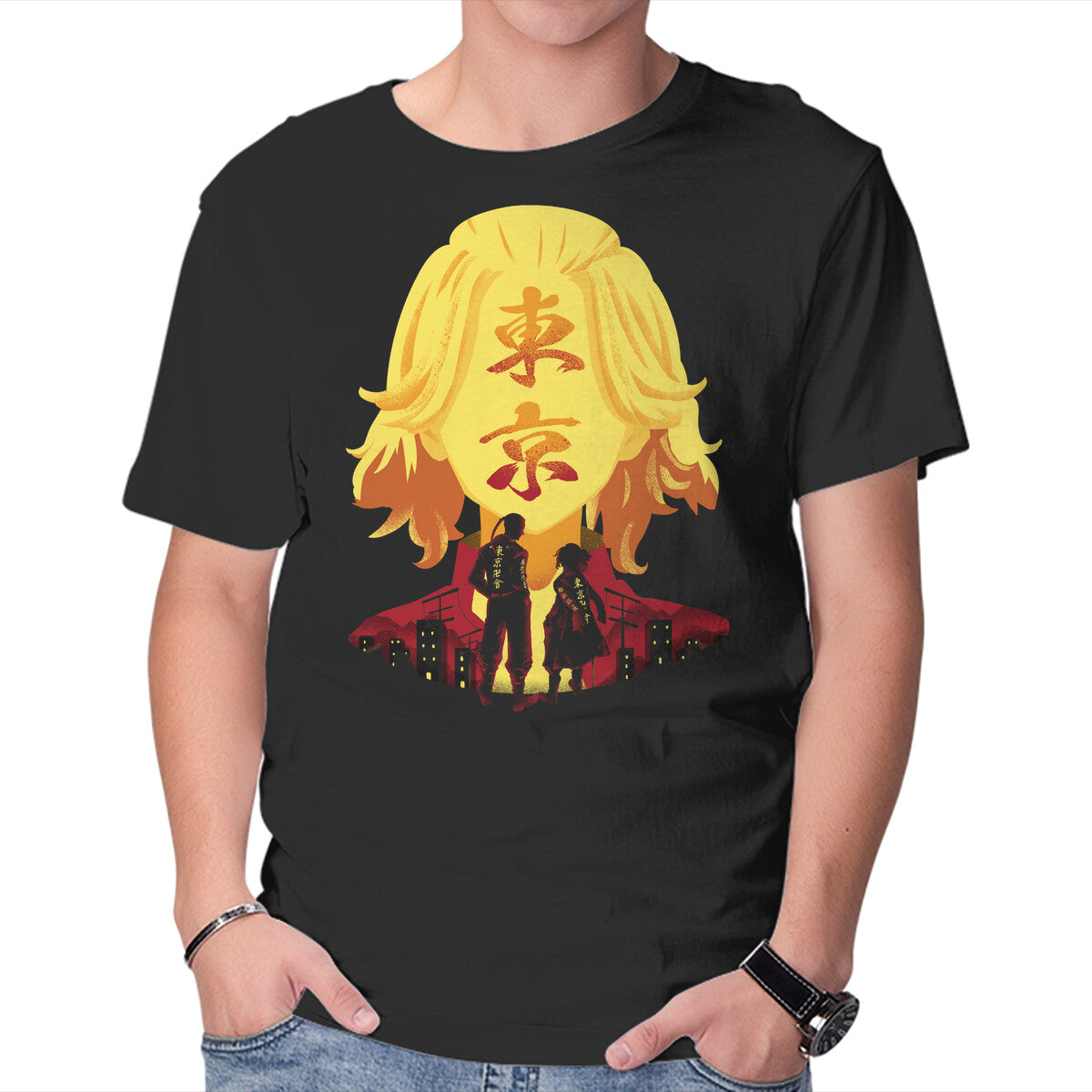 Unisex Crew Neck T-Shirt Tokyo Manji Gang Graphic Short Sleeve Casual Tee XXL