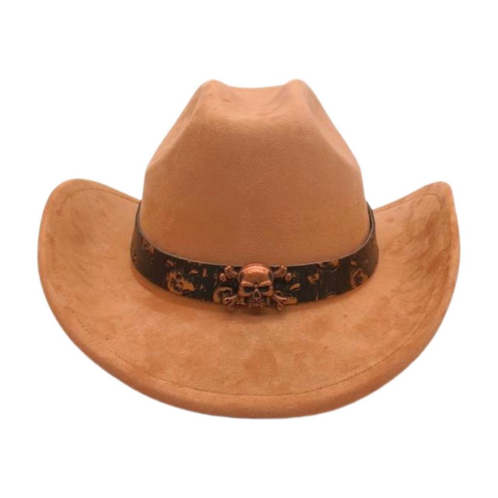 Foreign Trade  Tourism Top Hat Niche Western Cowboy Hat Niche Ethnic Style Skull Stage Dance Performance Hat