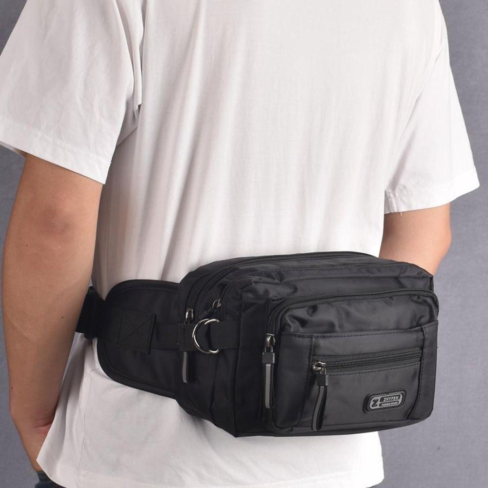 

Многослойная спортивная нагрудная сумка на молнии, наплечная сумка для отдыха, поясная сумка, для путешествий темно-синий