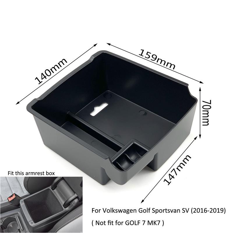 

Бокс для хранения в подлокотнике для Volkswagen Golf SV Sportsvan 2016-2019, органайзер в центральную консоль, лоток для перчаток, подстаканник, кейс для автомобиля For Golf Sportsvan