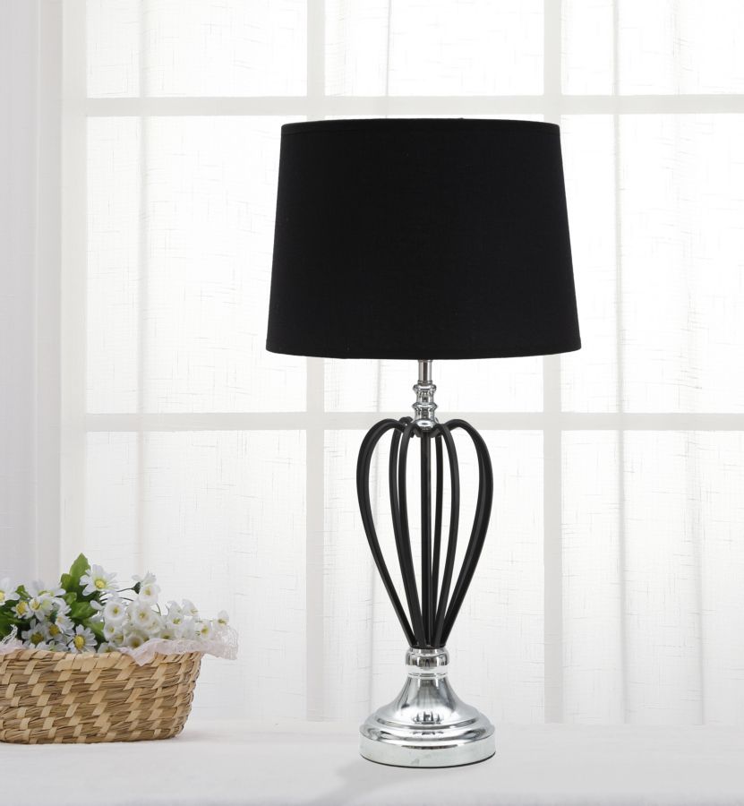 Table Lamp Darky Silver Cm Ø 28X56