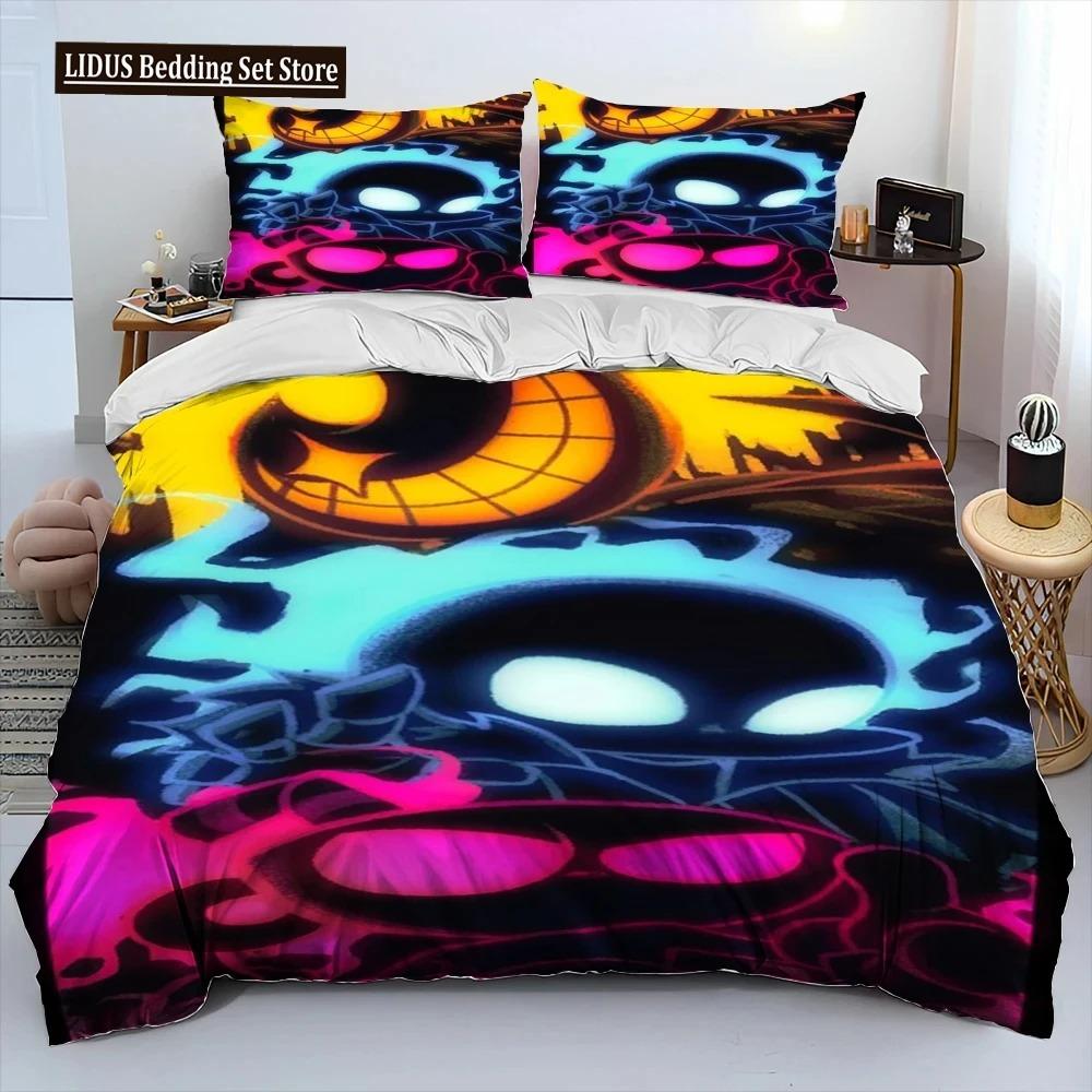 Cuphead Und Mugman,Spiel Gamer Bettdecke Bettwäscheset,Bettbezug Bettset Steppdecke Kissenbezug,Kingsize Queensize Bettwäscheset Jungen