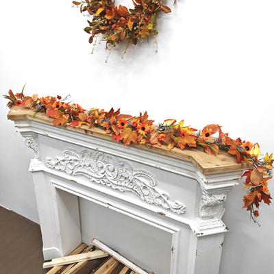 Höstlöv Girland Thanksgiving Festdekorationer Höstdekor Girland Med Pumpa För Fest Öppen Spis Ytterdörr Uteplats Veranda