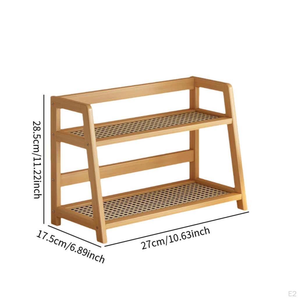 Desk Storage Organizer Double Layer Rack Display Shelf 2 Tier Home Decor Ladder for Tabletop Office