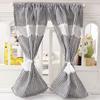Fabric Miniature Dollhouse Window Curtain with Stripe Pattern Design For 1/12 Model Dollhouse Scene Decoration Accessory