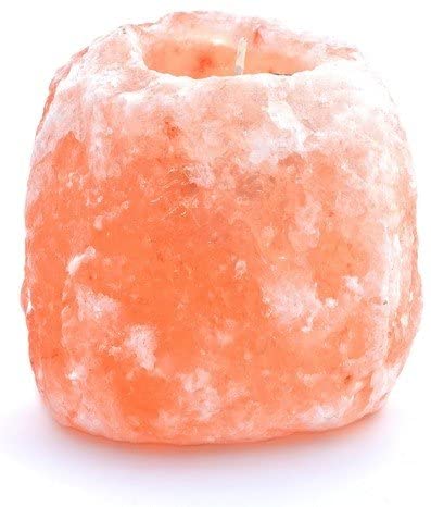 Himalayan Salt Candle Holders Natural White Himalayan Salt Tea Light Candles Holder | Great Room Decor (Pink,One Size) розовый