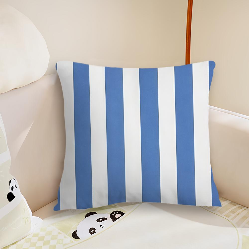 Fashion Stripes Design Art Cushion Cover Pillow Case Plush Fabric Soft Double Sided Print Sofa Cushion Cover Throw Pillow Covers