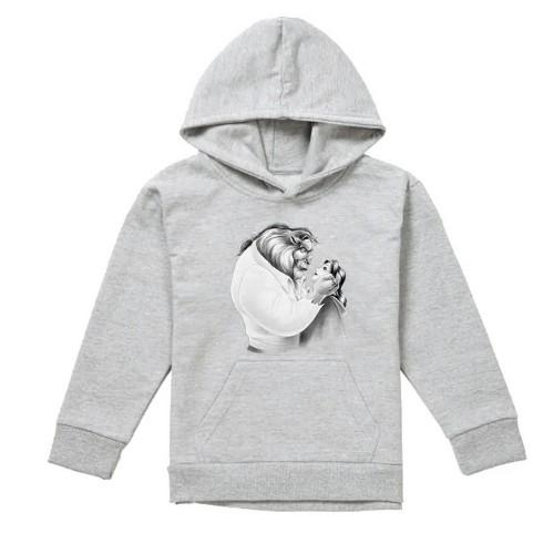 Beauty And The Beast Childrens/Kids Belle Beast Sketch Heather Hoodie