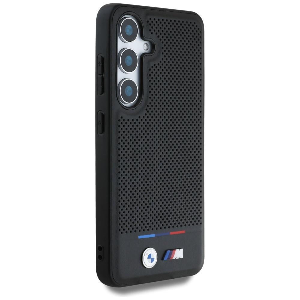 Etui Bmw Leather Tricolor Stripe Magsafe Do Samsung Galaxy S25 Czarny