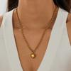 316L Stainless Steel Love Heart Pendant Necklace For Women Girl Trendy Fashion New Collarbone Chain Jewelry Party Gift