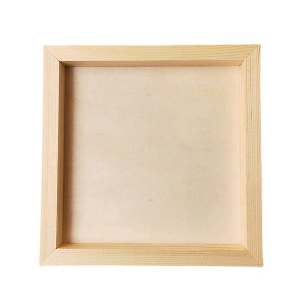 Konstpusselhållare DIY Tomma Lerramar Målning Teckning Skrivbordsprydnad Träfotohållare Flera Storlekar DIY Hantverk