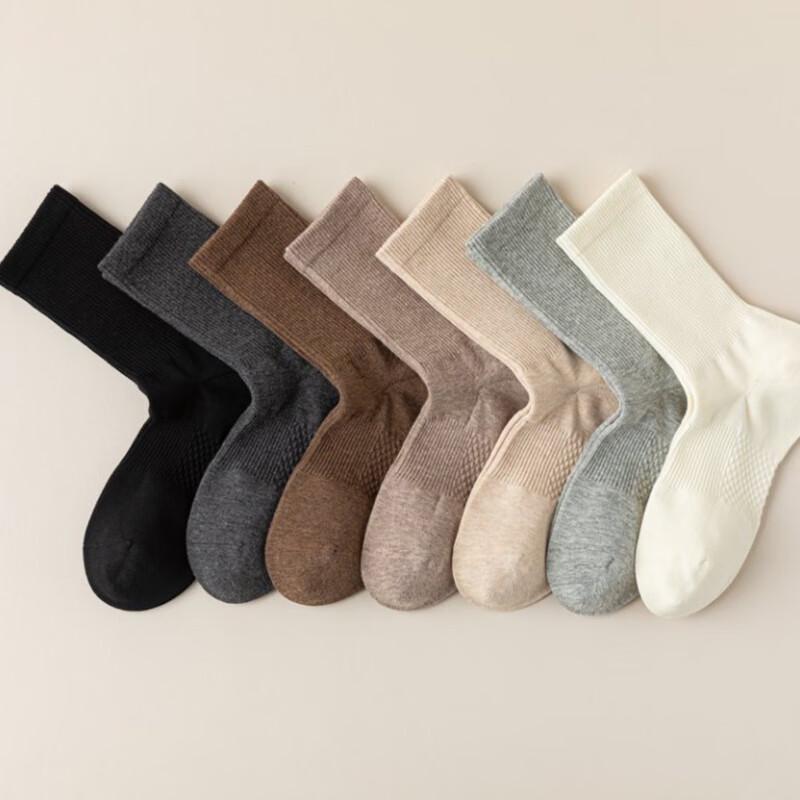 TINSINO Women s Antibacterial Anti-slip Mid-Calf Socks (5 Pairs)