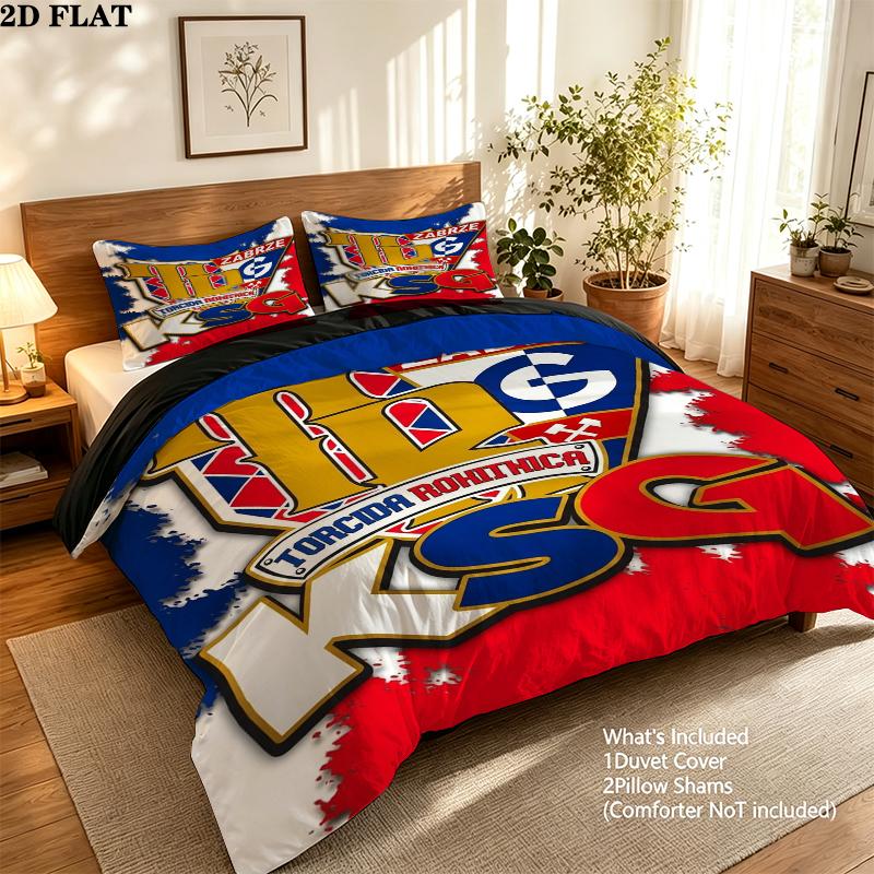 Grnik Zabrze Pattern Bedding uilt Set uilt Cover Pillowcase Home Decoration Birthday Gift (1 * duvet cover + 2 * pillowcase without core)