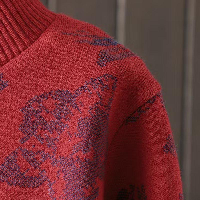 Maglione da Donna Invernale Ispessito Pullover Caldo Lavorato a Maglia Elasticizzato Manica Lunga Oversize Maglione Top