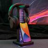 RGB Headphone Bracket 10 Lighting Effects Headphone Stand Holder Rack Desktop Organizer Headset Storage Support Stand for Table